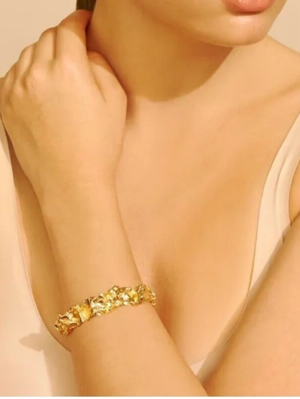 Amber Sceats Emery 24 K Gold Plated Cuff Bracelet (Regular Price Was $169) - Picture 2 of 9